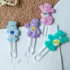 Cute PVC silicone hamburger paper clips, colorful cartoon note pins, office supplies, student soft rubber bookmarks manufacturer details Picture